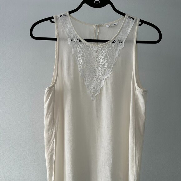 Club Monaco Silk Top with Lace Detail - Picture 1 of 3